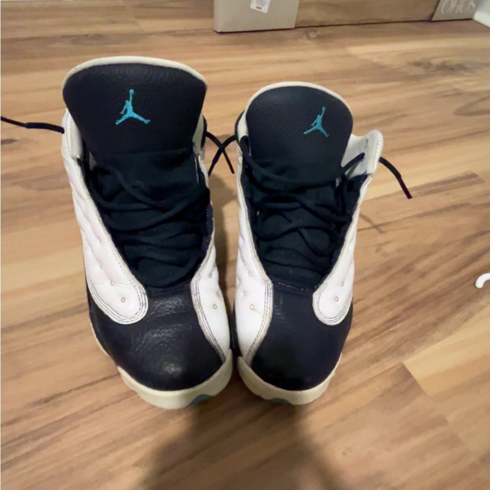 Jordan 13 Blue and White Sneakers High-Top Retro